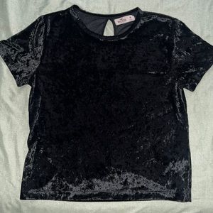 Black Velour Short Sleeve